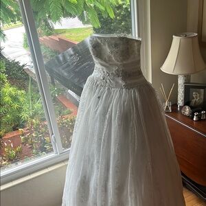 Melissa Sweet Strapless White Bridal Dress